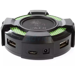 OKER USB 2.0 HUB 4 Port H-1 Green/Black