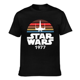 T-shirt  เสื้อยืด พิมพ์ลายกราฟฟิค Star Wars 1977 หลากสี สไตล์วินเทจ สําหรับผู้ชายS-5XL