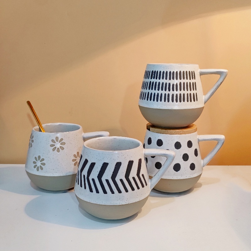 【 พร้อมส่ง !!! 】แก้วเซรามิคนำเข้า สไตล์ญี่ปุ่นย้อนยุค (Japanese Retro Style)