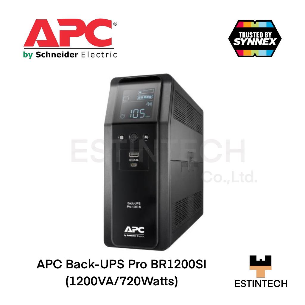 UPS (เครื่องสำรองไฟ ) APC Back-UPS Pro BR1200SI (1200VA/720Watts) ของใหม่ประกัน 2ปี