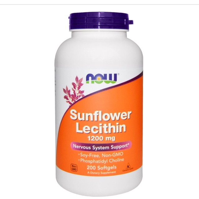 Sunflower Lecithin Now (200 เม็ด)