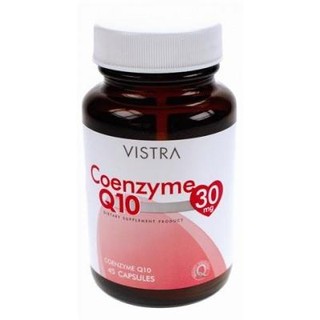 Vistra Coenzyme Q10 30mg 60 เม็ด วิสทร้า คิวเทน บำรุงผิว ริ้วรอย