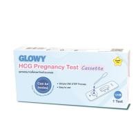 GLOWY HCG TEST CASSETTE หยด (PREG TEST) ฟ้า ชุดทดสอบการตั้งครรภ์ โกลวี่ (แบบหยด)