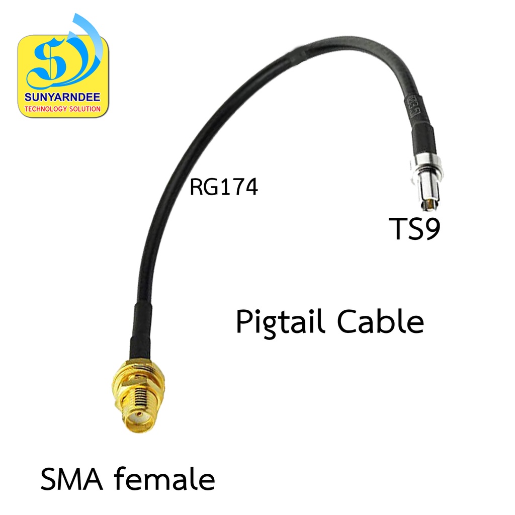 RF Pigtail Cable TS9 to SMA female RG174 10cm