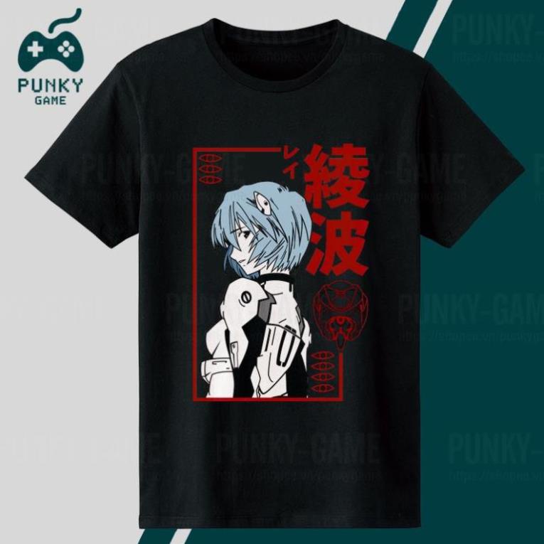 เสื้อยืดคอลเลกชั่น Neon Genesis Evangelion (สีดํา) คุณภาพ