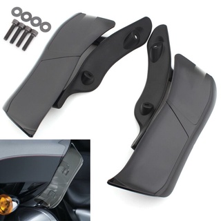 Motorcycle Black Adjustable Upper Batwing Fairing Accents Air Deflector Wind Deflectors For Harley 15-Up Road Glide FLTR