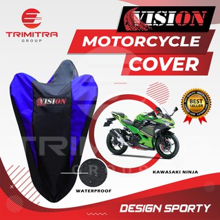 ผ้าคลุมรถจักรยานยนต์ กันน้ํา สีพื้น สําหรับ Kawasaki Ninja Vision