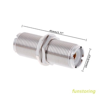 FUN UHF SO239 Female To Female Jack Nut Bulkhead Panel Mount Adapter Connector Straight F/F