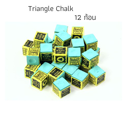 หัวชอล์ก กริปไม้กอล์ฟผ้าใบสองสี ชอล์กฝนหัวคิว TRIANGLE Chalk (12ก้อน)