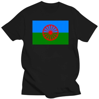 ขายดี!เสื้อยืด พิมพ์ลายธงยิปซี Rom Gypsy People Of The Voyages Flag Gypsy-2685D สําหรับผู้ชาย ผู้หญิงS-5XL