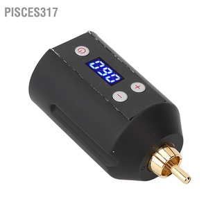 Pisces317 3‑12V Black RCA Tattoo Power Supply USB Charging Adjustable Voltage Cordless Pen