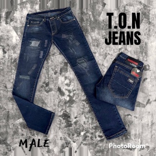 ขาเดฟขาดปะน้อยผ้ายีนส์ยืด