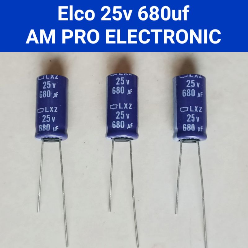 Elco 25v 680uf Elko 680uf 25v Blue Original Replacement 25v 470uf