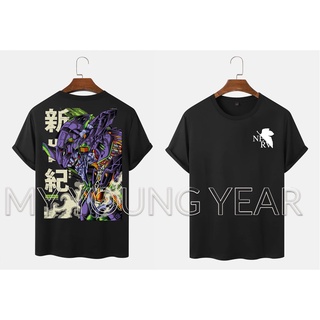 เสื้อยืดผ้าฝ้ายพิมพ์ลายขายดี Evangelion Eva-01 เสื้ออะนิเมะ Tshirt นีออนปฐมกาลตัวละคร Tshirt ออกแบบเสื้อเชิ้ตขนาดใหญ่ Un