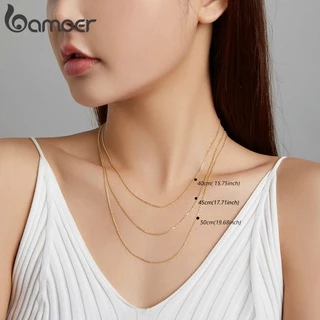 Bamoer สร้อยคอโซ่เงินแท้ 100% 925 จี้กุ้งก้ามกราม ปรับได้ เครื่องประดับแฟชั่น สําหรับผู้หญิง