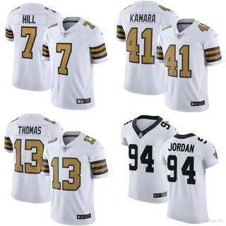 เสื้อกีฬาแขนสั้น ลายทีมชาติฟุตบอล NFL Thomas Jordan Kamara Hill ทรงหลวม สําหรับผู้ชาย และผู้หญิง