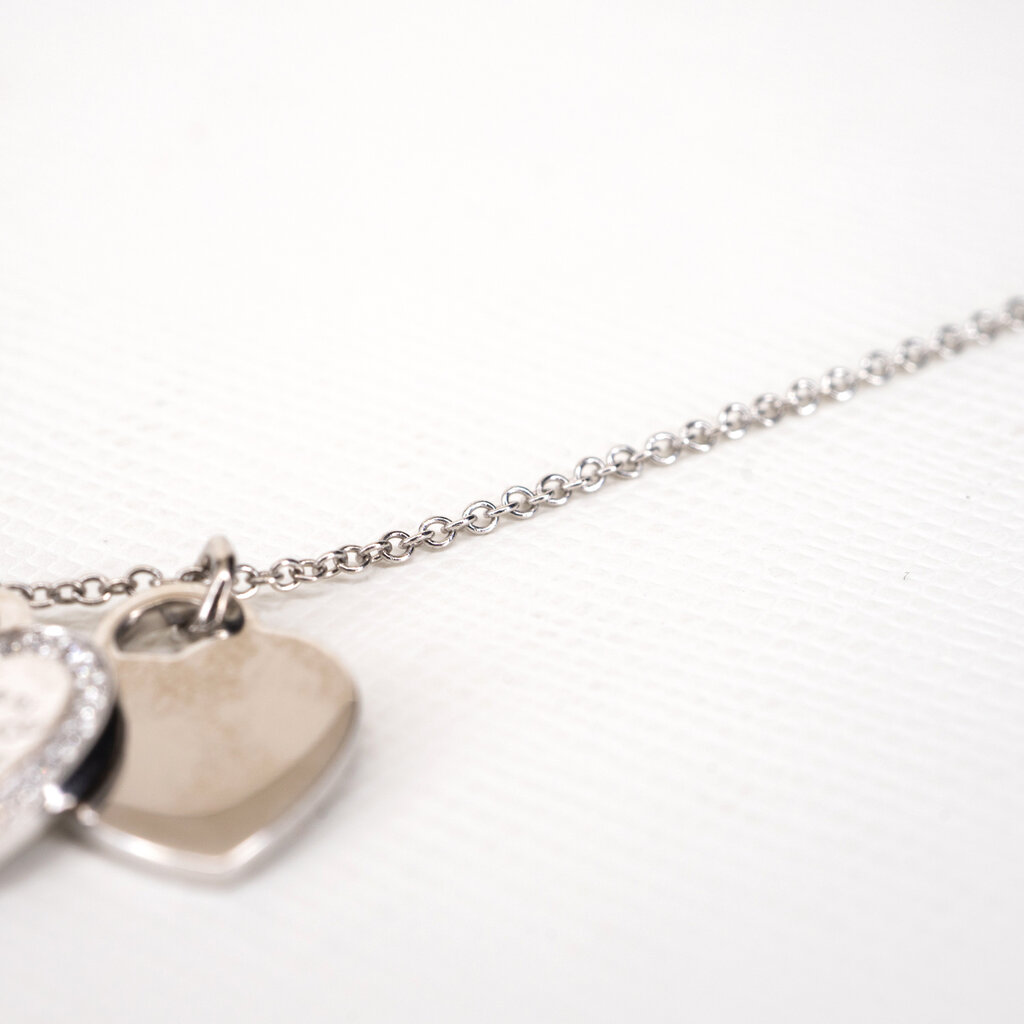 tiffany co 2 heart necklace