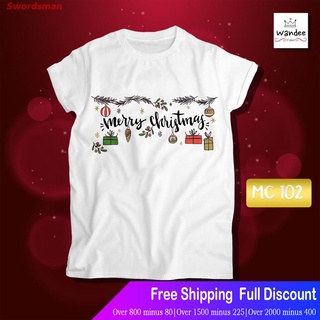 Red Christmas เสื้อยืดผู้ชายและผู้หญิง เสื้อยืดคริสต์มาส เสื้อคริสต์มาส Christmas &amp; Happy New Year (MC) Mens Womens