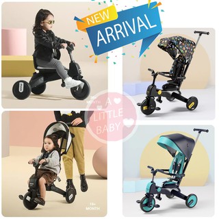 จักรยานรถเข็นเด็กแบบพกพา Two way PlayKids Stroller Tricycle  7 in 1 พับเก็บได้ง่ายขนาดเล็ก  พร้อมส่ง