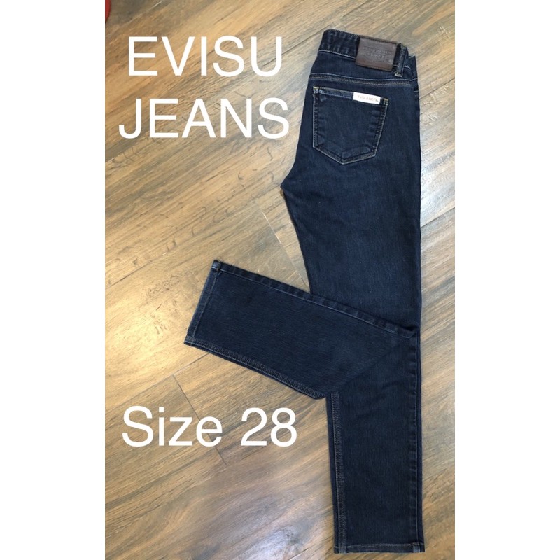 EVISU Jeans กางเกงยีนส์ขายาว ผ้ายีนส์เนื้อบาง ผ้ายีนส์ยืดได้นิดหน่อยนะคะ