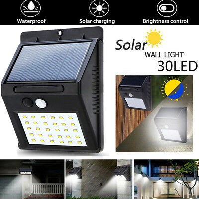 Solar Power Wall Light โคมไฟโซล่าเซล รุ่นใหม่ 30 LED สว่างเห็นชัด กันน้ำได้