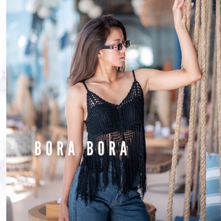 🌈Bora Bora🌈 เสื้อสายเดี่ยวถักไหมพรม ใส่ไปทะเลsexyมาก ใส่ทับบิกินี่เกร๋ๆพร้อมส่ง ‼️