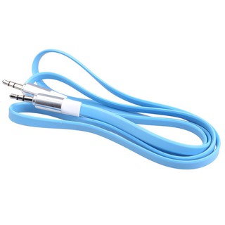 AUX CABLE 1Mสายแบน(สีฟ้า)