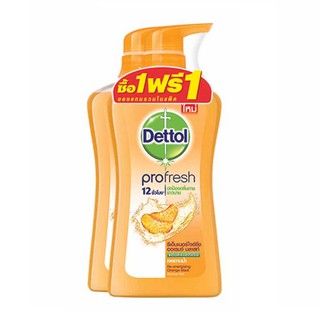 🔥The Best!! เดทตอล เจลอาบน้ำแอนตี้แบคทีเรีย สูตรรีเอ็นเนอร์ไจซ์ 500 มล. x 1+1 ขวด Dettol Re-Energize Orange Blast Antiba