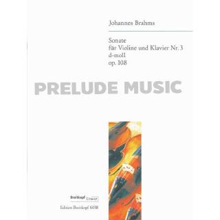 (โค้ดINCSM2Lลด70฿) (Violin and Piano) Sonate Nr. 3 d-moll op. 108 (EB6038)