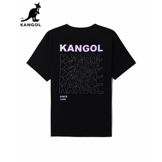 เสื้อยืดแขนสั้น พิมพ์ลายโลโก้จิงโจ้ KANGOL แฟชั่นฤดูใบไม้ผลิ และฤดูร้อน สําหรับผู้ชาย และผู้หญิง