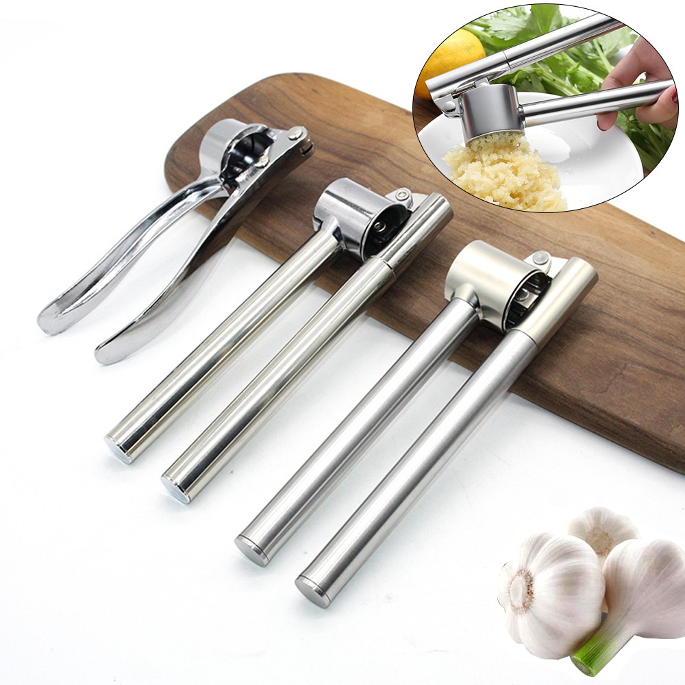Garlic Stripper กดคู่มือ Pureed กระเทียม Purer 304 สแตนเลสโลหะผสมสังกะสีเครื่องมือห้องครัว