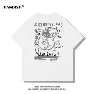 เสื้อยืดผู้ เสื้อยืดแขนสั้น ผ้าฝ้าย 100% พิมพ์ลายการ์ตูน My Neighbor Totoro แฟชั่นฤดูร้อน สไตล์ญี่ปุ่น สําหรับผู้ชาย 202