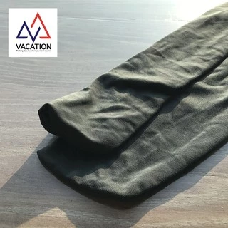 VACATION ถุงเท้ากันทาก 100% ผ้ายืด ราคาถูก พร้อมส่ง ส่งจากไทย สีดำ 70 cm
