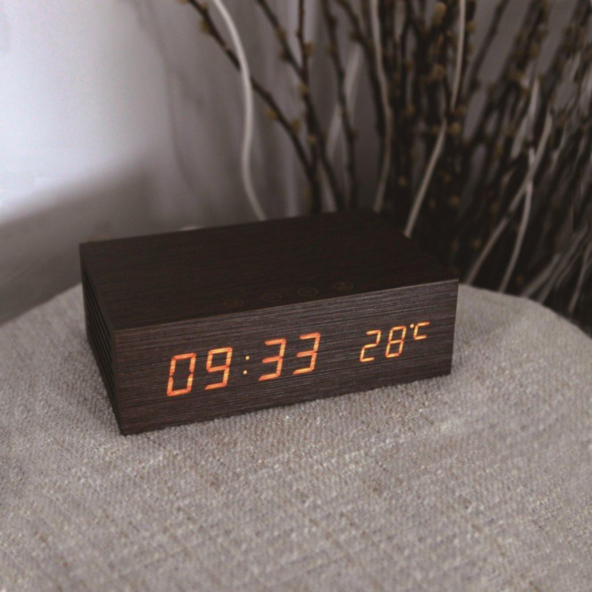 Homtime M9 Wooden Bluetooth Alarm Clock Speaker Shopee Thailand