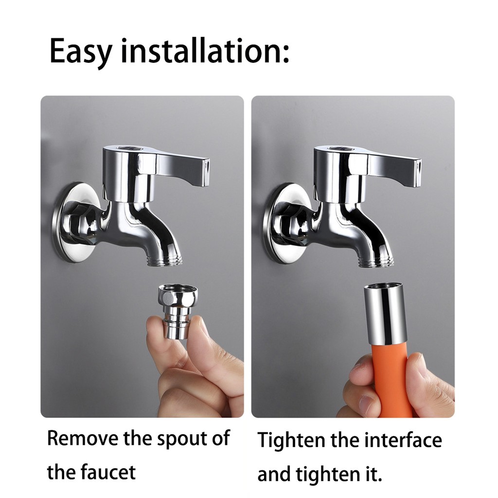 ท่อต่อขยายก๊อกน้ําซิลิโคน 360 องศา - ห้องครัวและห้องน้ําแตะอุปกรณ์เสริมสําหรับเครื่องกรองน้ํา - รูปที่ 2