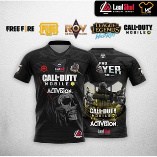 เสื้อเกมส์มิ่งNo.01 คอวีซ่อน สไตล์ E-Sport เสื้อพิมพ์ลายเกมส์ ROV FREEFIRE  CALL of DUTY