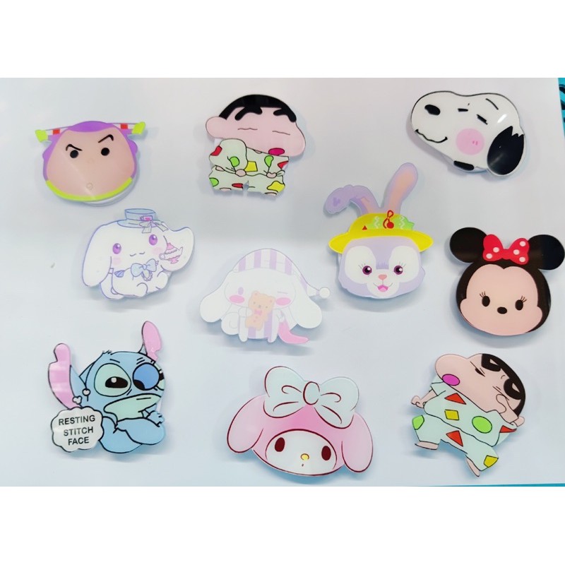 🔥พร้อมส่ง🔥ตัวติดหลังโทรศัพท์การ์ตูนลายน่ารักๆ ขาตั้งpop up/iRing