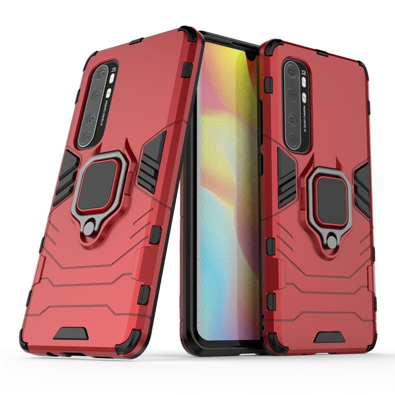 เคส Xiaomi Mi Note 10 Lite ฮาร์ดเคสกันกระแทกเคสโทรศัพท์ Hybrid Armor Shockproof Ring Case Xiaomi Not