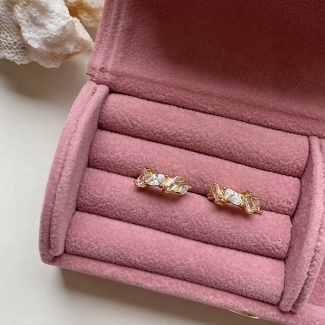ต่างหูห่วง brass+14k Icicle hoop