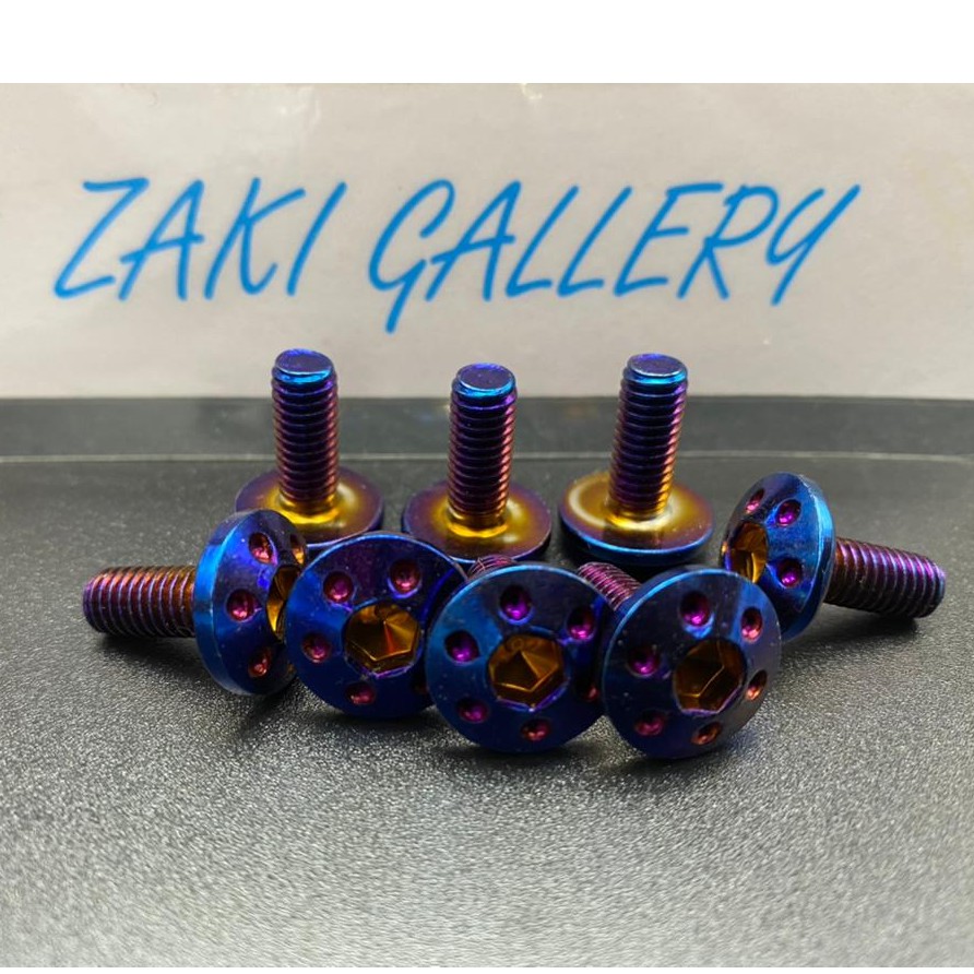 M6 สกรู TITANIUM Skru TITANIUM Disc เบรคสกรู TITANIUM fender สกรู king ลาก Skru de5 m6 sch