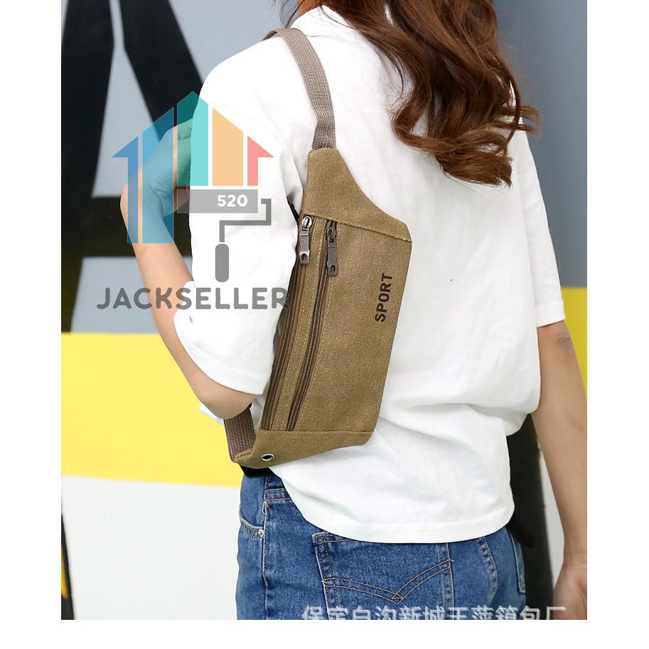 กระเป๋าคาดเอว sport ทรงเท่ ผู้ชายหรือหญิง ใส่แล้วดูดี มีสไตล์ 😎 js99