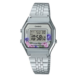 Casio นาฬิกาข้อมือผู้หญิง สีเงิน สายสแตนเลส รุ่น LA680WA-4CDF