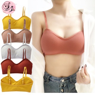 [shippingbra] SB-20193 สายเดี่ยวผ้าร่อง แบบน่ารัก เก๋ๆ