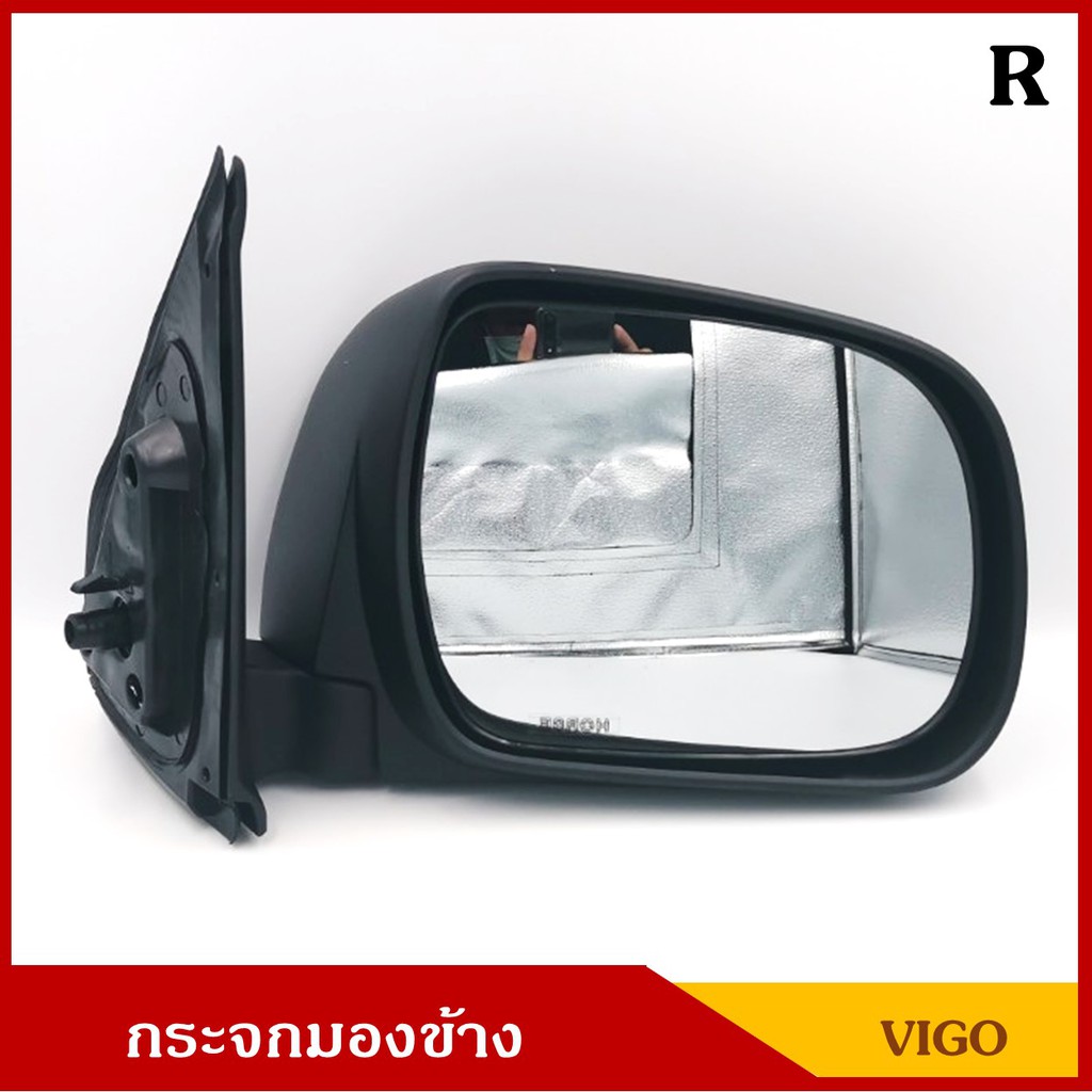 HORSE กระจกมองข้าง DM145 TOYOTA VIGO ปรับมือ สีดำ ข้างขวา RH ราคา อันละ