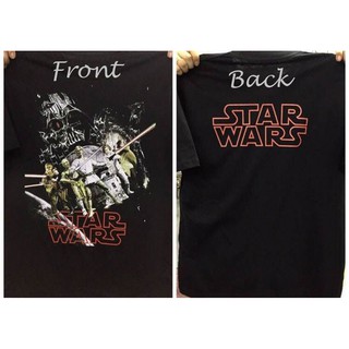 เสื้อยืดคอกลมเสื้อยืด Star Wars T-shirt สตาร์วอร์ส สกรีนหน้าหลัง 04S-4XL