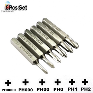 H4×28mm Cross Screwdriver Bits PH0000 PH000 PH00 PH0 PH1 PH2 4mm Hex Shank