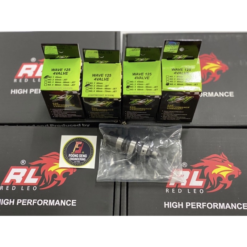 ESR WAVE125 W125 4 วาล์ว CAM RACING CAMSHAFT 1 - 4 65MM -7MM JET CAM BEARING SET