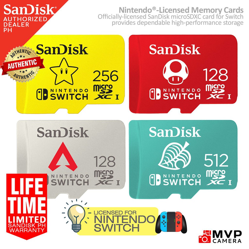 SANDISK NINTENDO SWITCH micro SD SDHC TF CARD 512GB 256GB 128GB