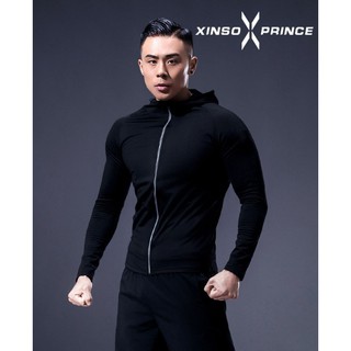 XINSO SPORT เสื้อคลุมออกกำลังกายผู้ชาย เสื้อรัดกล้ามเนื้อแขนยาว กันแดด ซับเหงื่อ แห้งเร็ว Quick-Drying Compression