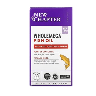 New Chapter, Wholemega Fish Oil 60 Softgels